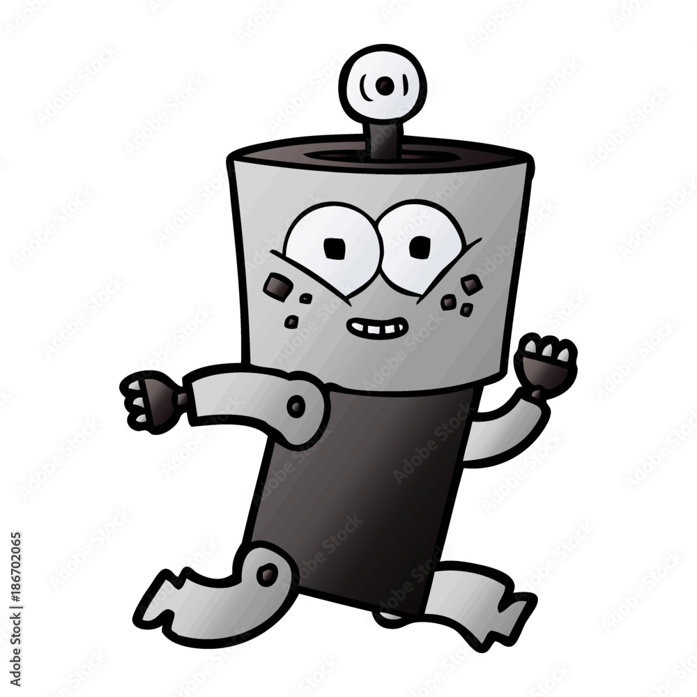 happy cartoon robot happy cartoon robot