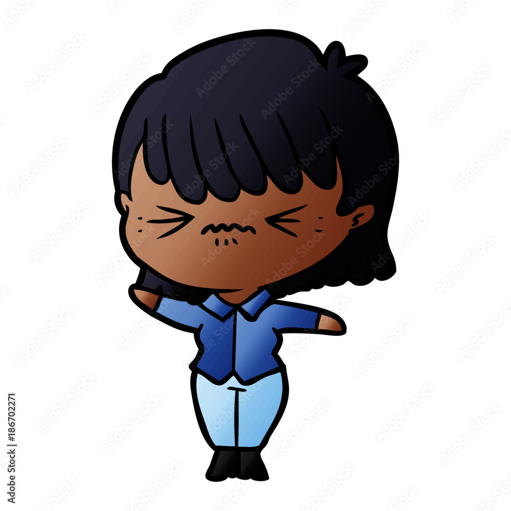 annoyed cartoon girl annoyed cartoon girl