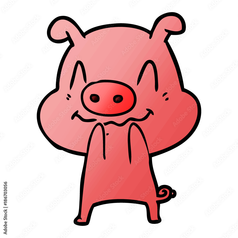 nervous cartoon pig nervous cartoon pig