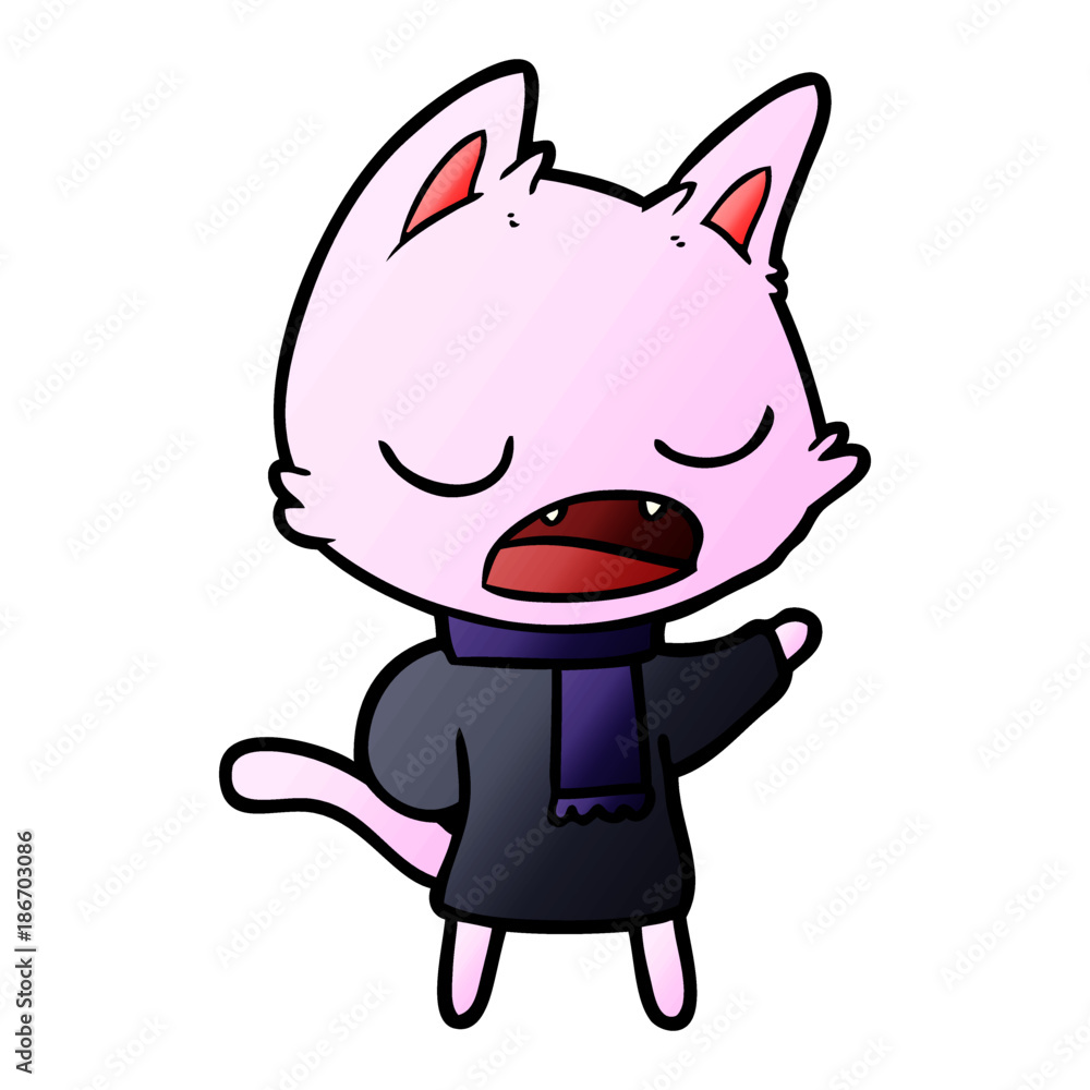 talking cat wearing winter clothes talking cat wearing winter clothes