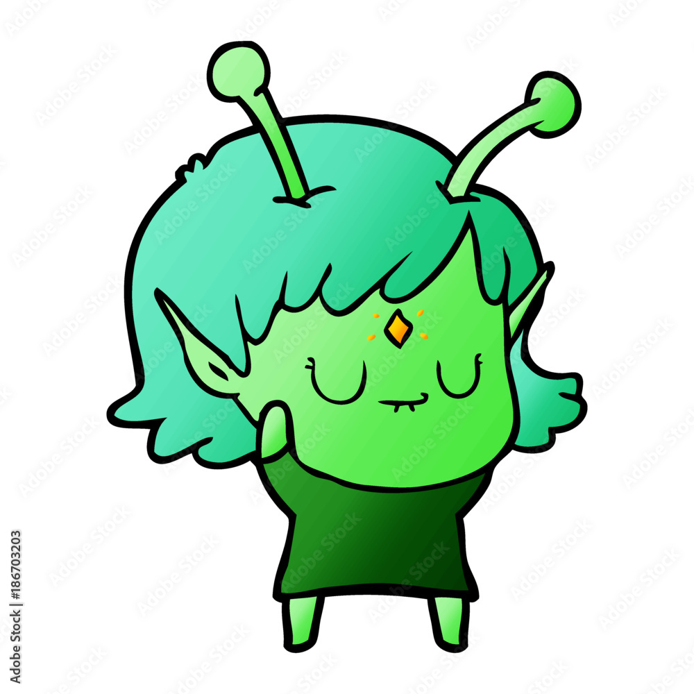cartoon alien girl cartoon alien girl