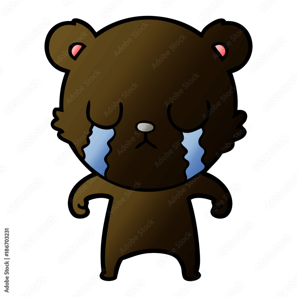 crying cartoon bear crying cartoon bear