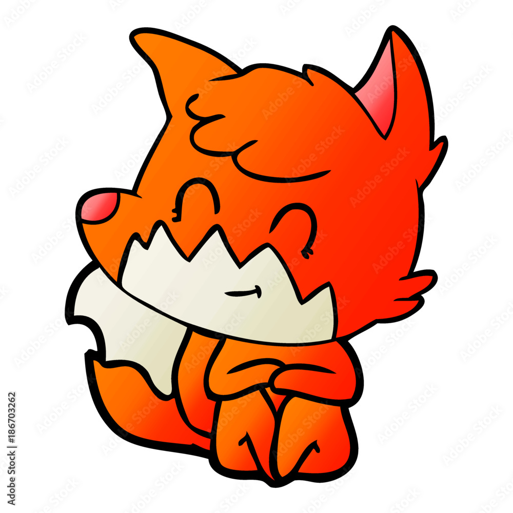 cartoon friendly fox cartoon friendly fox
