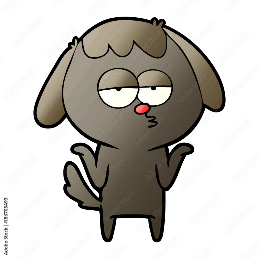 cartoon bored dog cartoon bored dog