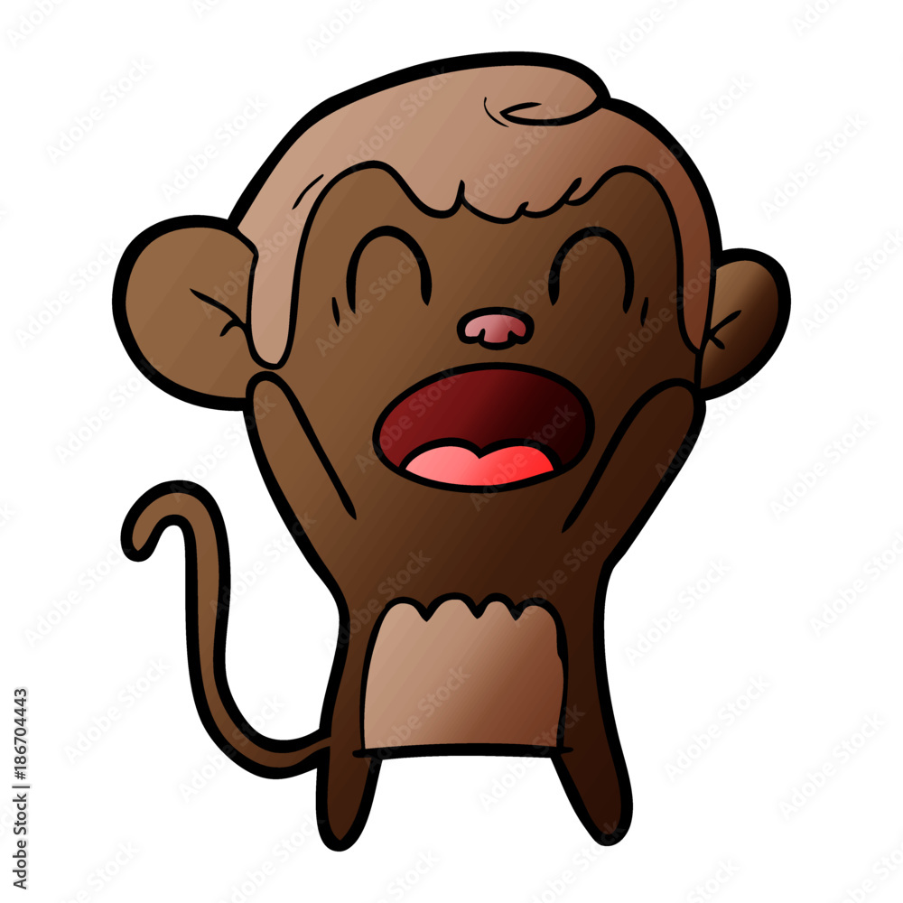 shouting cartoon monkey shouting cartoon monkey