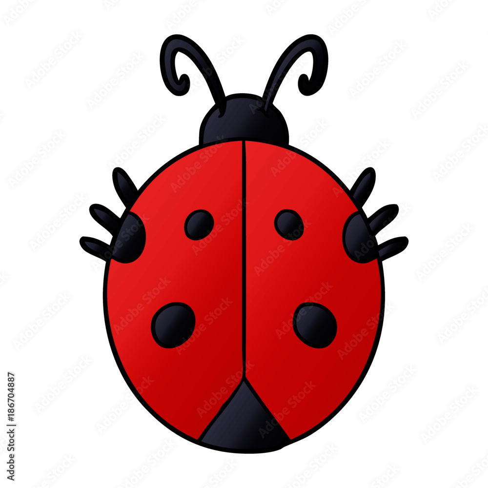 Obraz premium cartoon ladybug