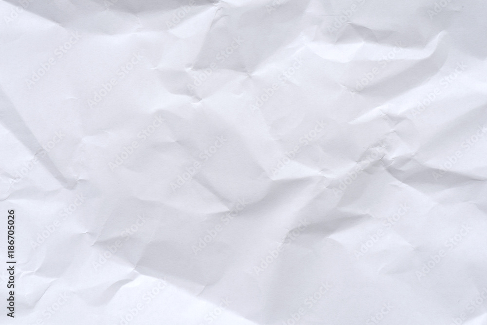 Obraz premium White crumpled paper background and texture