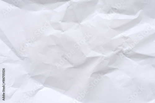 White crumpled paper background and texture