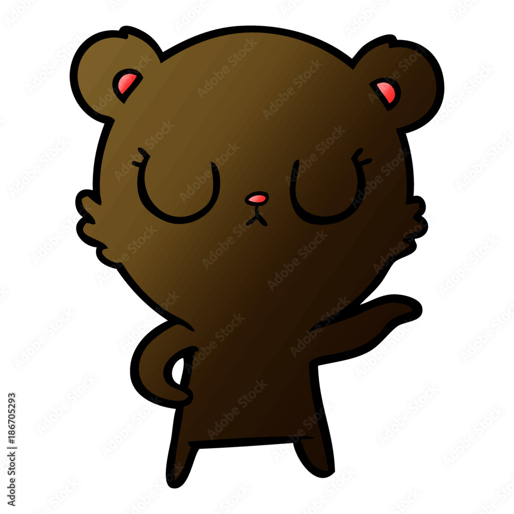peaceful cartoon bear peaceful cartoon bear