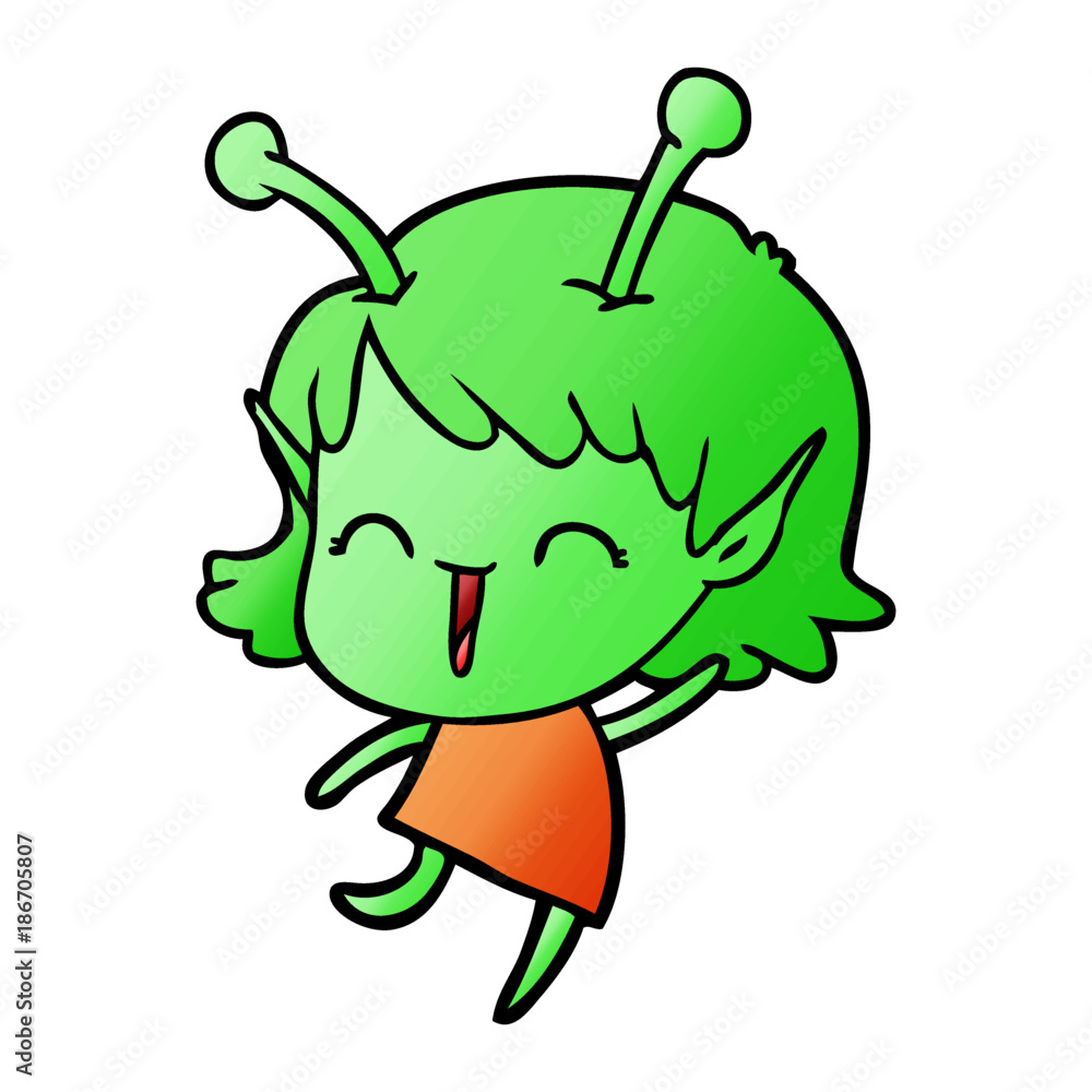 cartoon alien girl laughing cartoon alien girl laughing