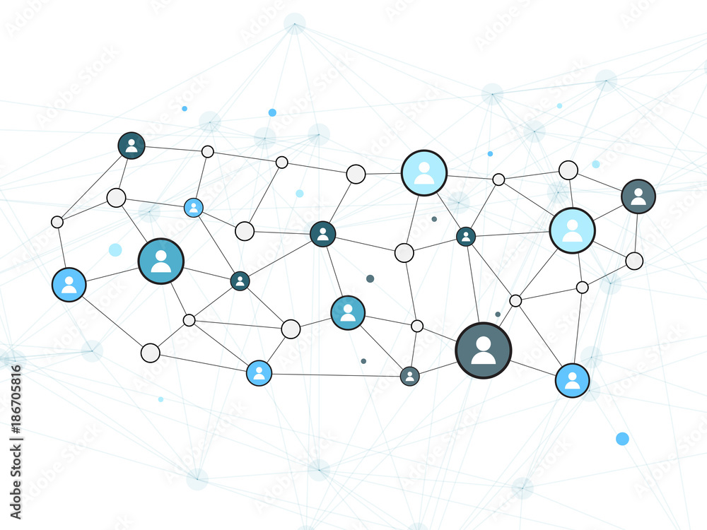 Social Network Vector Design Concept Illustration with User Icons Social Network Vector Design Concept Illustration with User Icons