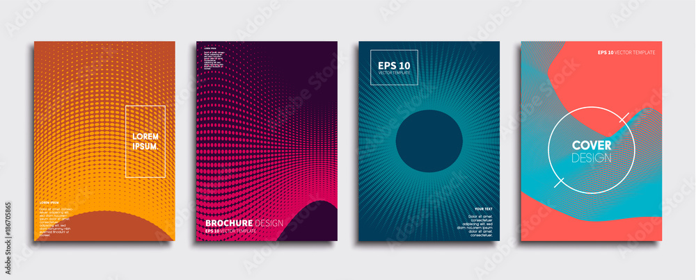 Minimal Vector cover designs. Future Poster template. - obrazy, fototapety, plakaty 