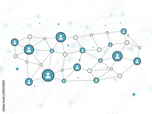 Social Network Vector Design Concept Illustration with User Icons