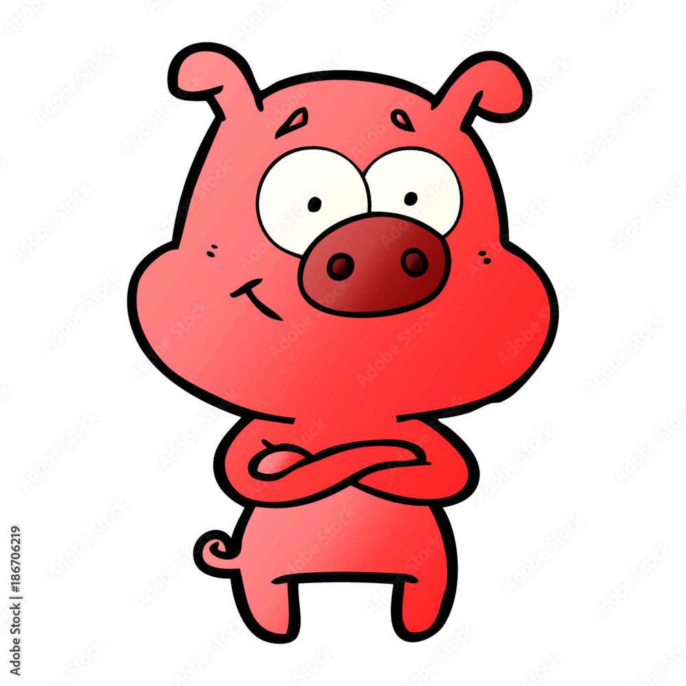 happy cartoon pig happy cartoon pig