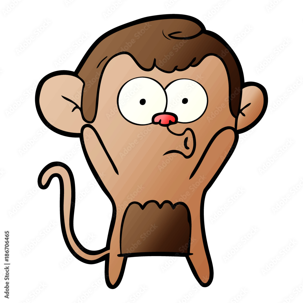 cartoon surprised monkey cartoon surprised monkey