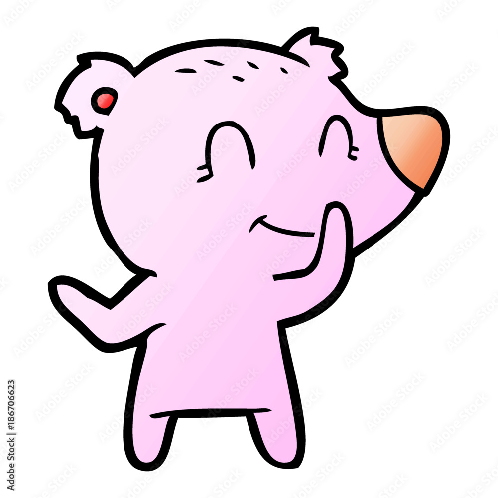 friendly bear cartoon friendly bear cartoon