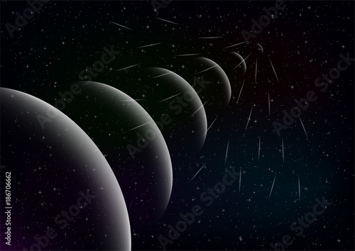 Abstract background of space with stars.