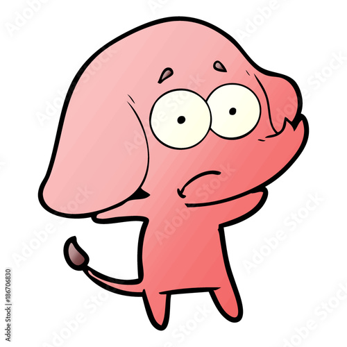 cartoon unsure elephant