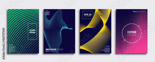 Obraz na płótnie Minimal Vector cover designs. Future Poster template. w salonie