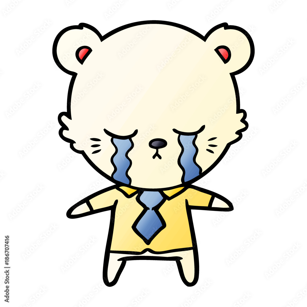 crying cartoon polar bear crying cartoon polar bear