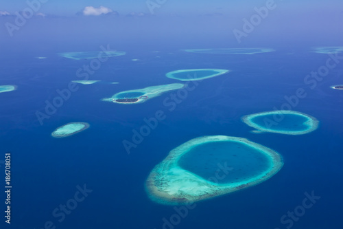 Foto Malediven-Luftbild vom Wasserflugzeug aus