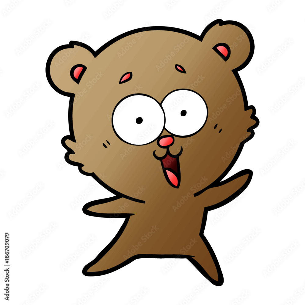 Obraz premium laughing teddy bear cartoon