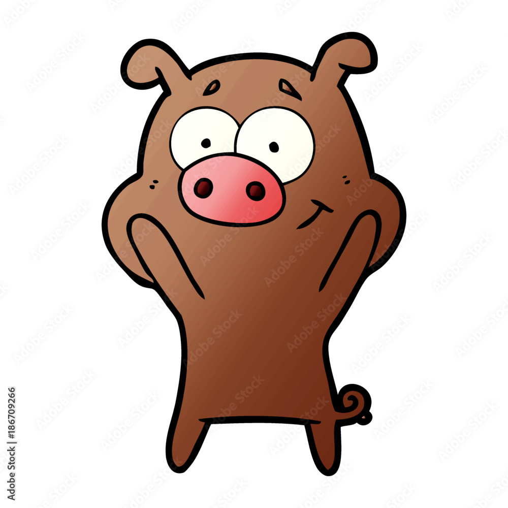 happy cartoon pig happy cartoon pig