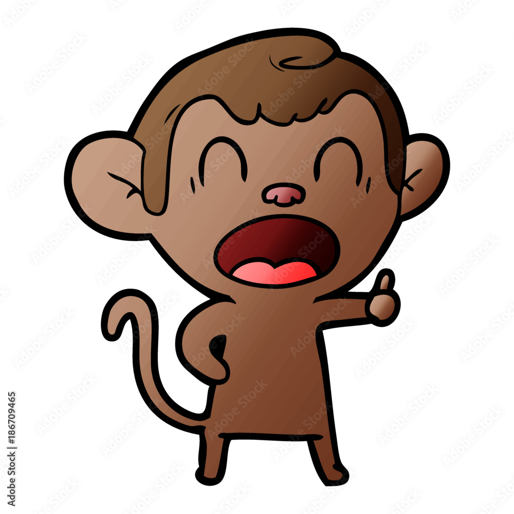 yawning cartoon monkey yawning cartoon monkey