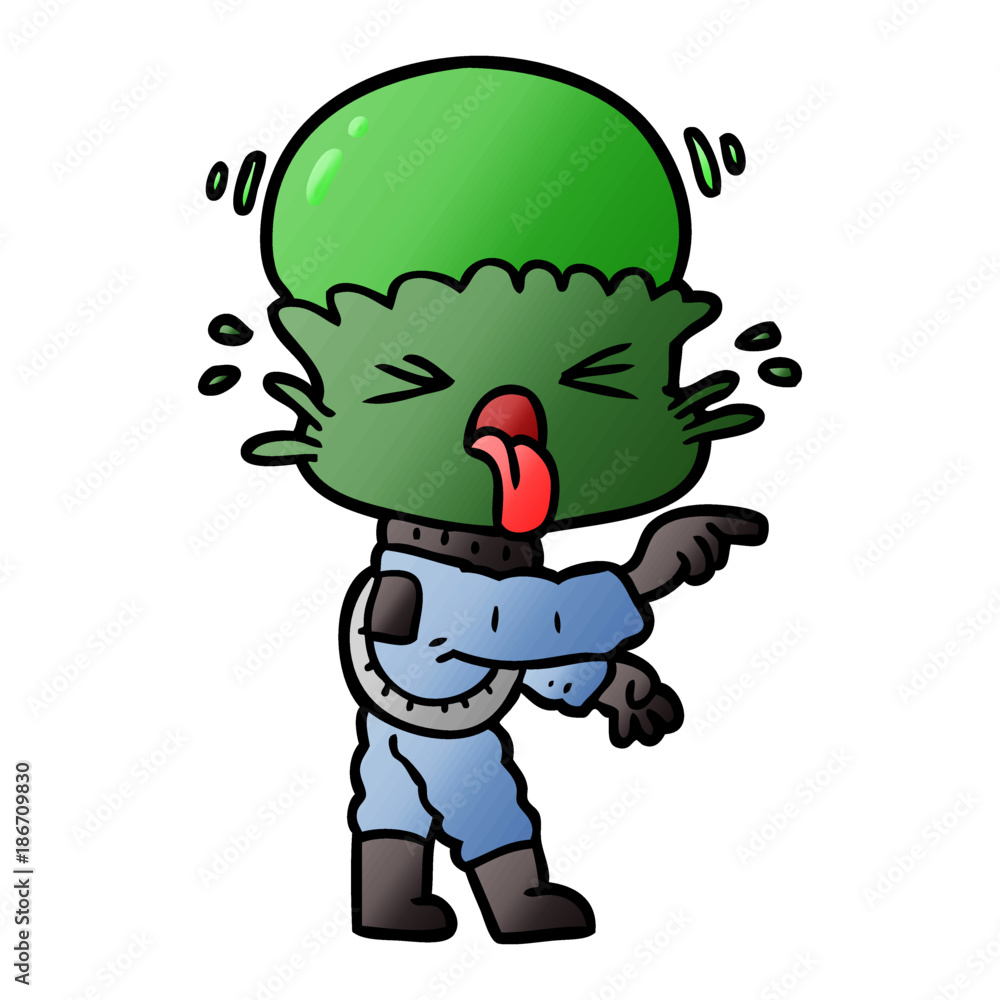 weird cartoon alien pointing weird cartoon alien pointing