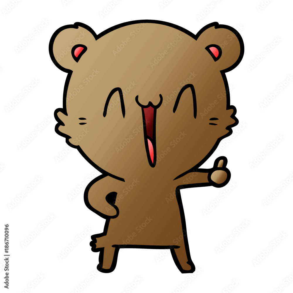 Obraz premium happy bear cartoon