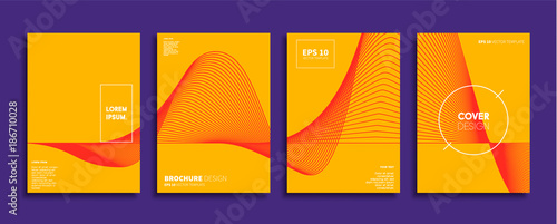 Obraz na płótnie Minimal Vector cover designs. Future Poster template. w salonie