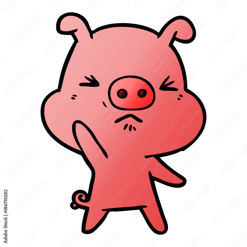 cartoon angry pig cartoon angry pig