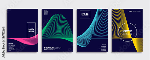 Obraz na płótnie Minimal Vector cover designs. Future Poster template. w salonie