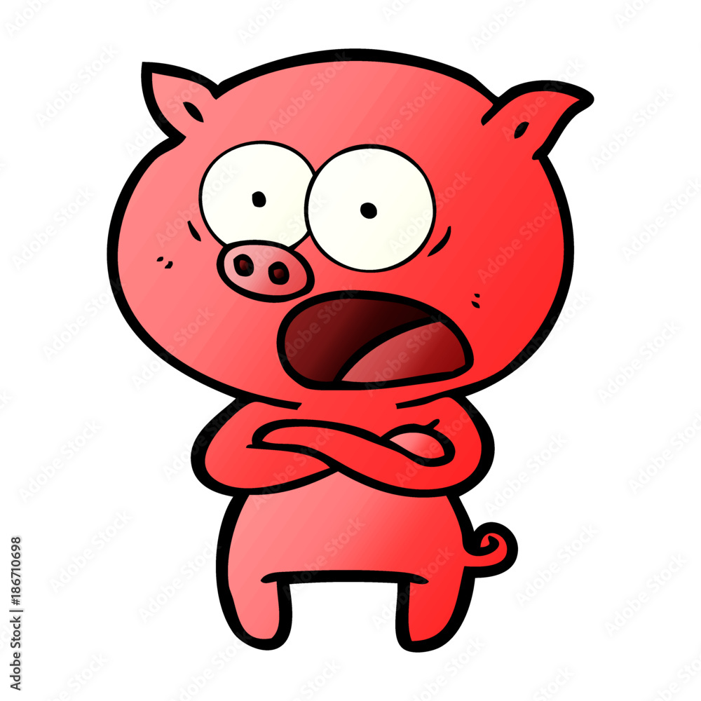 cartoon pig shouting cartoon pig shouting