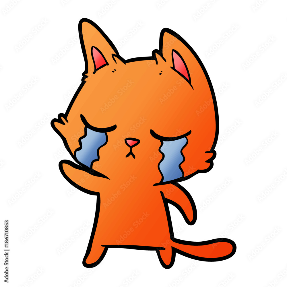 crying cartoon cat pointing crying cartoon cat pointing