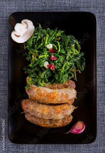 salsicce e friarielli - sausages and broccoli - neapolitan food