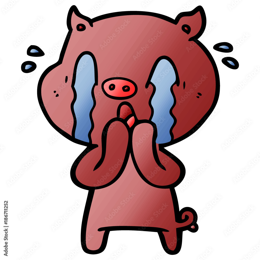 crying pig cartoon crying pig cartoon