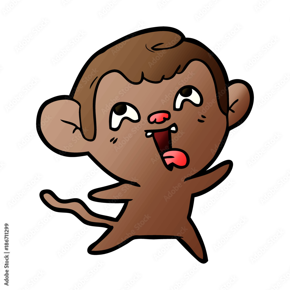 crazy cartoon monkey crazy cartoon monkey