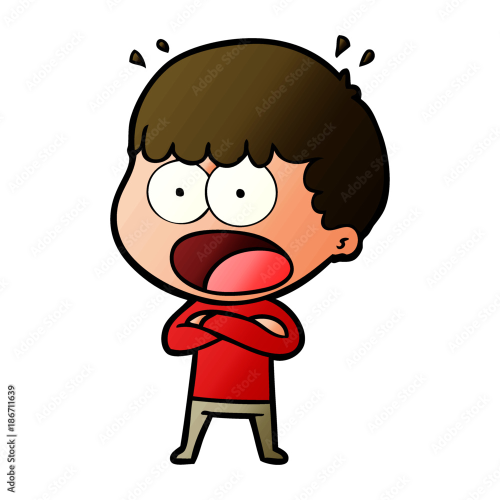 cartoon shocked man cartoon shocked man