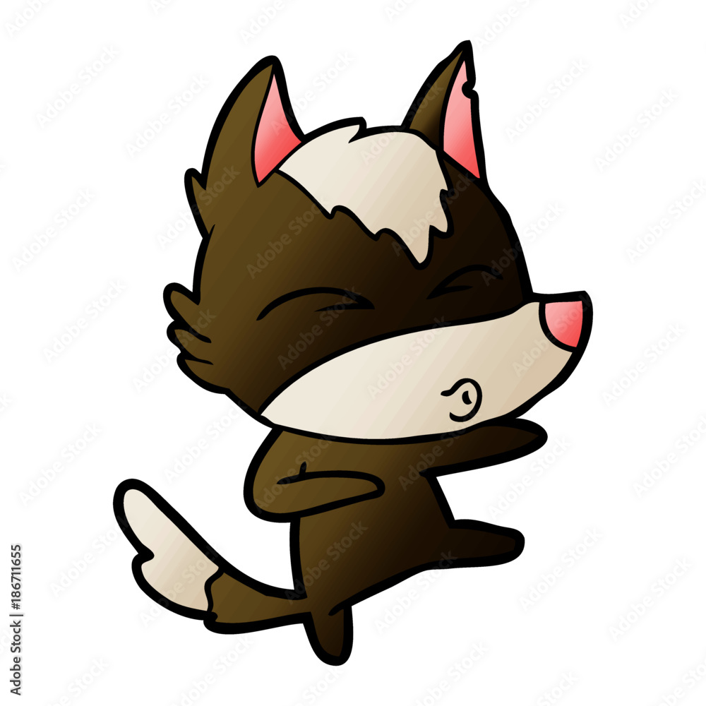 cartoon wolf whistling