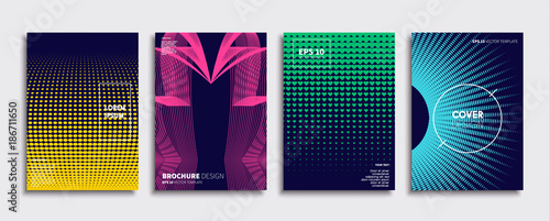 Obraz na płótnie Minimal Vector cover designs. Future Poster template. w salonie