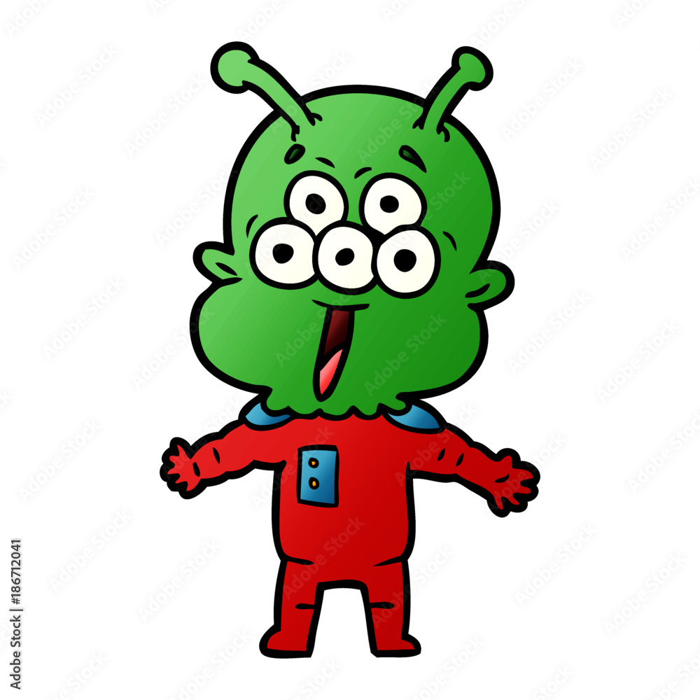 happy cartoon alien happy cartoon alien