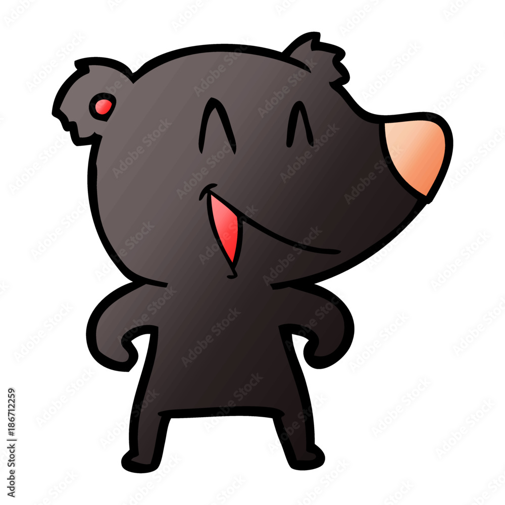 Obraz premium laughing bear cartoon