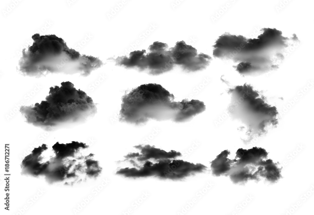 Clouds on white background Clouds on white background