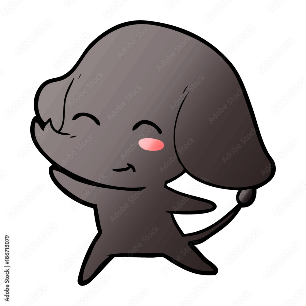 Obraz premium cute cartoon elephant