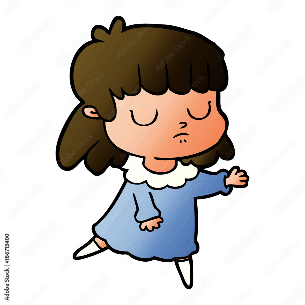 cartoon indifferent woman cartoon indifferent woman