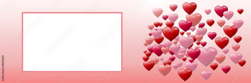 Bubbly Valentines hearts with empty box Bubbly Valentines hearts with empty box