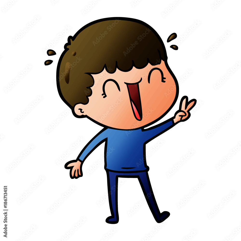 laughing cartoon man