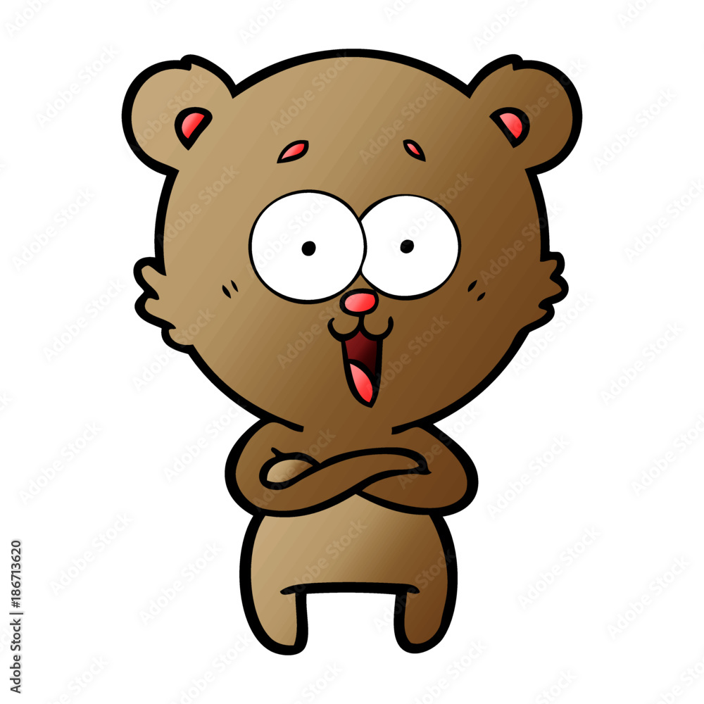 Obraz premium laughing teddy bear cartoon