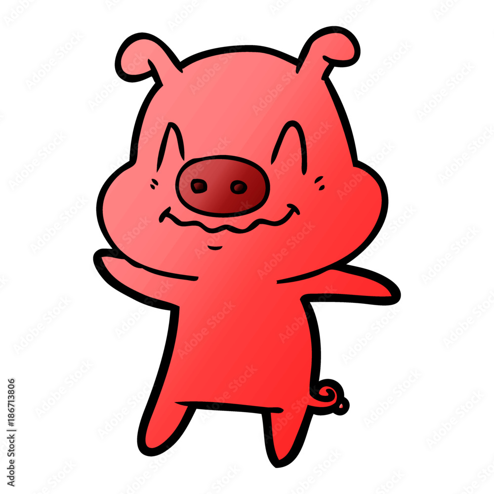 nervous cartoon pig nervous cartoon pig